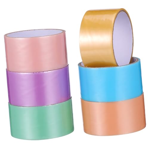 TEMPNAP 6 Rollen Farbige Selbstklebende Bastelbänder für DIY Sticky Balls Breit Langlebiges Kunststoffmaterial Einfache Anwendung Kreatives zur Hand Koordination und Dekoration TEMPNAP 6 Rollen Farbige Selbstklebende Bastelbänder für DIY Sticky Balls Breit Langlebiges Kunststoffmaterial Einfache Anwendung Kreatives zur Hand Koordination und Dekoration von TEMPNAP