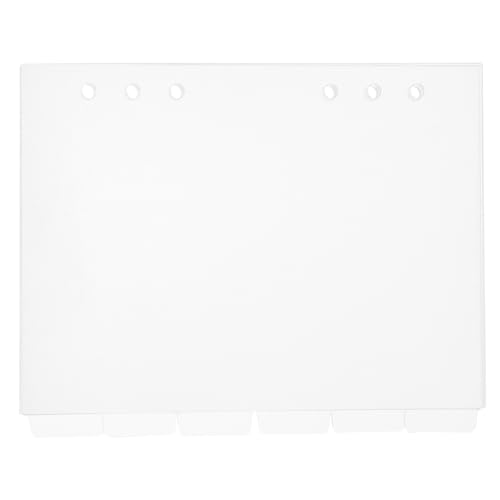 TEMPNAP 6 Stück Acryl Trennblätter Set für Ringbinder Abnehmbare Index Trennseiten mit Löchern für Büro Schule Reisen Organisieren Sie Dokumente Effizient und von TEMPNAP