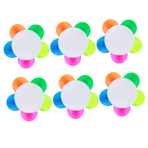 TEMPNAP 6 Stück Blütenblatt Farben Highlighter Stifte Fluoreszierende Marker für Schüler Künstler und Bürobedarf Kreatives Design Leuchtende Farben Komfortabler Griff von TEMPNAP