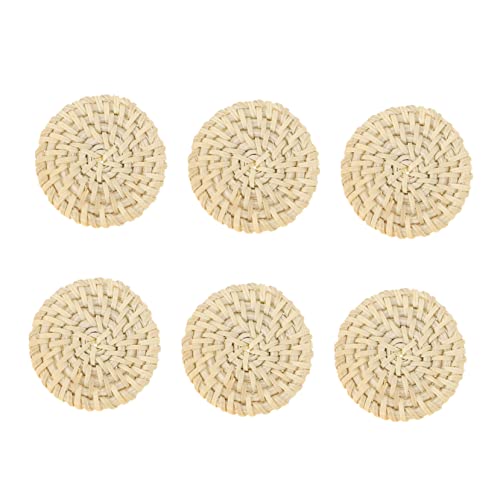 TEMPNAP 6 Stück Rattan Woven Ohrhänger Pendants Runde DIY Schmuckaccessoires für Kreative Bastelprojekte für Ohrschmuckgestaltung TEMPNAP 6 Stück Rattan Woven Ohrhänger Pendants Runde DIY Schmuckaccessoires für Kreative Bastelprojekte für Ohrschmuckgestaltung von TEMPNAP