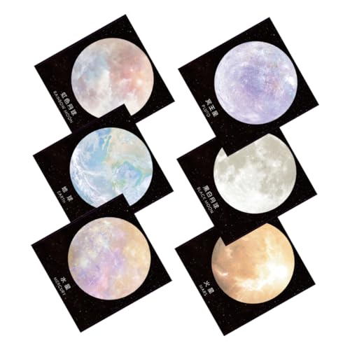 TEMPNAP 6 Stück Runde Mond Notizen Selbstklebende Memo Pads für Schule und Büro Vielseitige Haftnotizen Erdball Mond Regenbogen Mars und Praktische Schreibunterlagen TEMPNAP 6 Stück Runde Mond Notizen Selbstklebende Memo Pads für Schule und Büro Vielseitige Haftnotizen Erdball Mond Regenbogen Mars und Praktische Schreibunterlagen von TEMPNAP