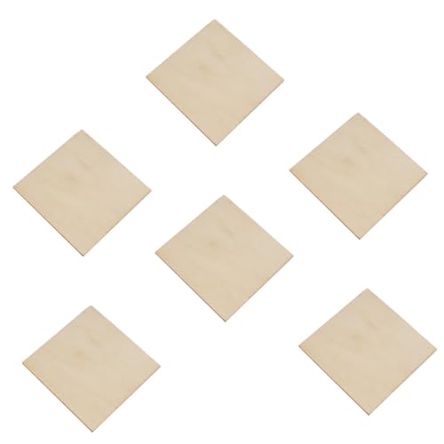 TEMPNAP 6 Stück Teiliges Quadratische Unbehandelte Holzplatten Blanko Holzscheiben zum Basteln DIY Handwerksprojekte Gravieren Beschriften Holzbrettchen für Kreative Dekoration TEMPNAP 6 Stück Teiliges Quadratische Unbehandelte Holzplatten Blanko Holzscheiben zum Basteln DIY Handwerksprojekte Gravieren Beschriften Holzbrettchen für Kreative Dekoration von TEMPNAP