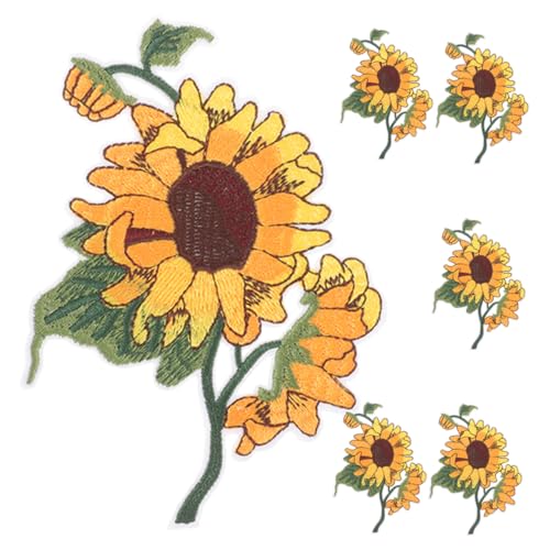 TEMPNAP 6Stücke Sonnenblumen Bügelpatches Bestickte Applikationen für Kleidung Einfach Anzubringen Vielseitig für Hosen Shirts Mäntel DIY Projekte und Leicht TEMPNAP 6Stücke Sonnenblumen Bügelpatches Bestickte Applikationen für Kleidung Einfach Anzubringen Vielseitig für Hosen Shirts Mäntel DIY Projekte und Leicht von TEMPNAP