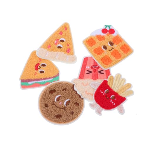 TEMPNAP 6pcs Food Stickflecken Selbstklebende Bügeleisen Niedliche Cartoon-applikationen Kleidung Applikationen Für Bekleidungssäcke Jeans Hüte DIY Brüfung von TEMPNAP