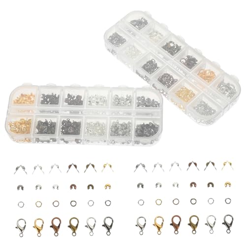 TEMPNAP 782Stücke DIY Schmuck mit Hummerschnallen und Offenen Ringen Vielseitige Bastelzubehör für Ohrringe und Armbänder Farben und Hochwertigen Materialien von TEMPNAP