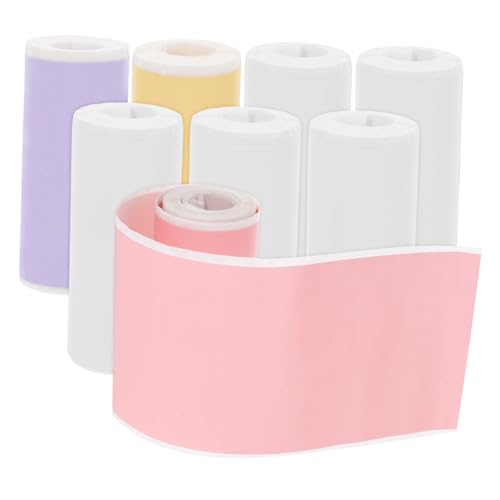 TEMPNAP 8Rollen Mini Thermodruckerpapier Thermoaufkleber für Erwachsene für Notizen DIY Projekte Etiketten Leicht Abzuziehen Sicher Anwendung von TEMPNAP