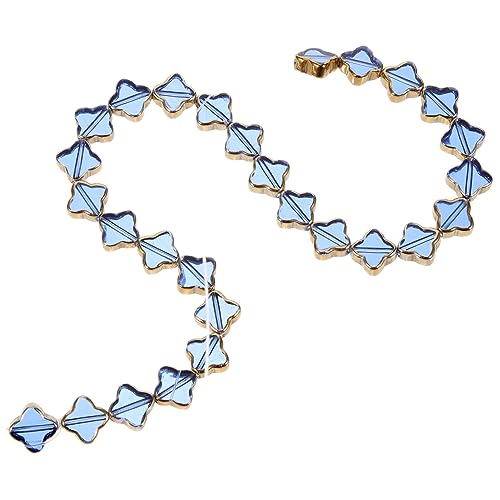 TEMPNAP DIY Kristallperlen Blattperlen mit Goldenen Kanten für Armbänder und Halsketten Schmuckherstellung Blauer Vierblättriger Anhänger TEMPNAP DIY Kristallperlen Blattperlen mit Goldenen Kanten für Armbänder und Halsketten Schmuckherstellung Blauer Vierblättriger Anhänger von TEMPNAP