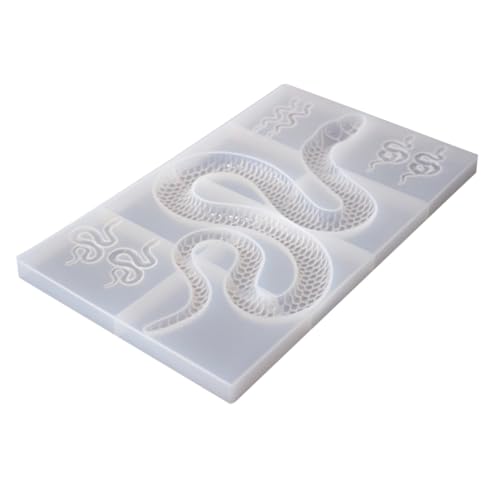 TEMPNAP DIY Schlangenschmuck Silikonform Epoxidharz Gießform für Anhänger Große Flexible Silikonform zum Einfachen Gießen von Halskettenanhängern Glatte Oberfläche für DIY Bastelprojekte von TEMPNAP