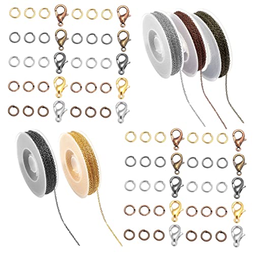 TEMPNAP DIY Schmuckherstellung Kette mit Lobster Clasp und Ringen Metallkette Farben für Armbänder und Hochwertige Langlebige Materialien für Kreative Projekte TEMPNAP DIY Schmuckherstellung Kette mit Lobster Clasp und Ringen Metallkette Farben für Armbänder und Hochwertige Langlebige Materialien für Kreative Projekte von TEMPNAP