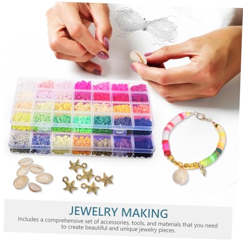 TEMPNAP DIY Schmuckset Clay Beads Kit mit Bunten Perlen Kordeln und Verschlüssen Armband und Halsketten Zubehör für Anfänger Vielseitiges Bastelset zum Perlen Armbänder Machen TEMPNAP DIY Schmuckset Clay Beads Kit mit Bunten Perlen Kordeln und Verschlüssen Armband und Halsketten Zubehör für Anfänger Vielseitiges Bastelset zum Perlen Armbänder Machen von TEMPNAP
