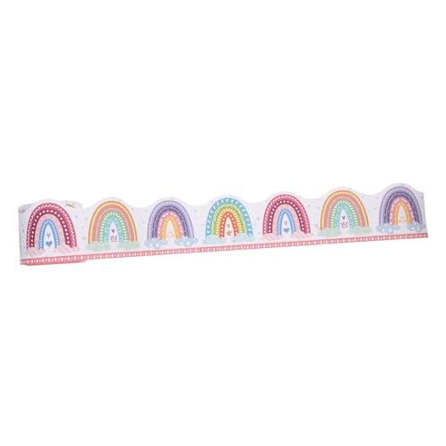 TEMPNAP Dekorative Regenbogen Pinnwand Bordüren Aus Papier Für Wände Bordürenaufkleber Boho Bordüre Bunte Dekorationen Schulanfang Klassenzimmer Bordüre Poster Bordüren TEMPNAP Dekorative Regenbogen Pinnwand Bordüren Aus Papier Für Wände Bordürenaufkleber Boho Bordüre Bunte Dekorationen Schulanfang Klassenzimmer Bordüre Poster Bordüren von TEMPNAP