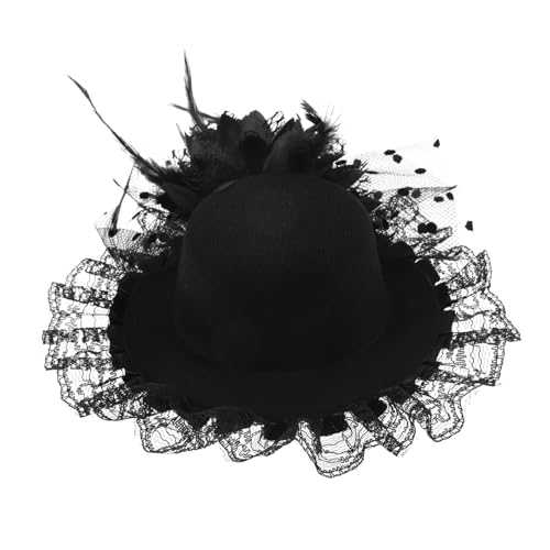 TEMPNAP Fascinator Mini Hut mit Haarklammer für Schwarz für Geburtstagsfeiern Makeup Partys Familientreffen Langlebig und Einfach zu Tragen von TEMPNAP