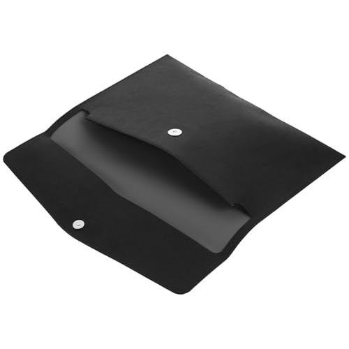 TEMPNAP Faux Leather Dokumententasche Reusable Aktenordner für Büro Multifunktionale Datei Halter Leicht und Tragbar für Unterlagen Belege und Schwarz von TEMPNAP