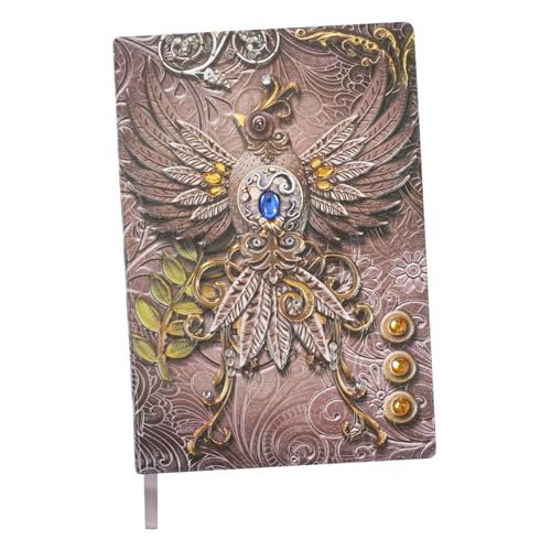 TEMPNAP Geprägtes Phoenix Notizbuch Vintage Hardcover Notizblock für Reisen Tagebuch und Scrapbook Praktisch Retro Papier für Notizen und Kreative Schreibprojekte von TEMPNAP