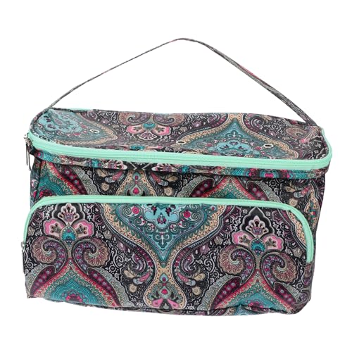 TEMPNAP Häkel Organizer mit Reißverschluss Strick und Nähmaschinen Tragetasche Aufbewahrungstasche für Strickutensilien Elegantes Design mit Dekorativer Wirkung von TEMPNAP