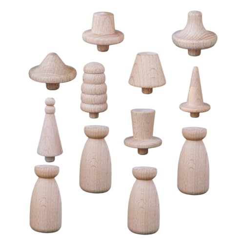 TEMPNAP Holz Puppen für DIY Bastelprojekte Unfertige Holzfiguren zum Malen Puppenkörper und Verschiedene Hüte für Kreative Aktivitäten TEMPNAP Holz Puppen für DIY Bastelprojekte Unfertige Holzfiguren zum Malen Puppenkörper und Verschiedene Hüte für Kreative Aktivitäten von TEMPNAP