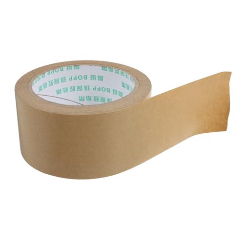 TEMPNAP Klebeband aus Kraftpapier gummiertes Papierband Packband aus braunem Papier Pappband Packband aus Kraft nahtloses Papierband bewegliches Klebeband für Kartons Brown von TEMPNAP