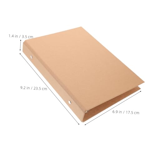 TEMPNAP Kraftpapier Ringbuch Nachfüllbares Notizbuch Cover Loseblatt Binder Hülle für Schule und Büro Langlebiger Schützender Vintage Organizer für Tagebuch Reisejournal Planer und von TEMPNAP