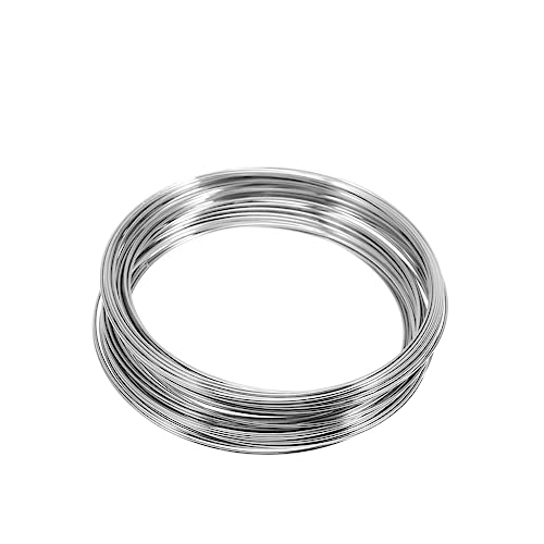 TEMPNAP Kreise Silber Draht Armband Ring Draht DIY Material für Schmuckherstellung Erinnerungsdraht für Damen und Mädchen von TEMPNAP