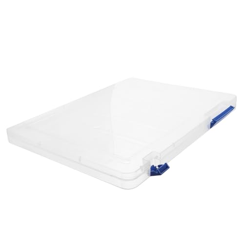 TEMPNAP Kunststoff Aktenbox mit Stabilem Verschluss Transparente Aufbewahrungsbox für Dokumente Vielseitige Sortierbox für Büro und Zuhause Großer Stauraum für Zeitschriften und Papier von TEMPNAP