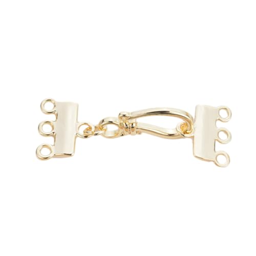TEMPNAP Layered Necklace Clasps Kupferbeschichtet Strang Schmuckverbinder Trennbar Schmuckzubehör für DIY Mehrfachketten Verhedderungsschutz für Damen von TEMPNAP