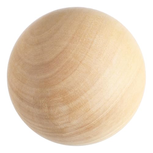 TEMPNAP Massiver Holzball Handgemachte DIY Bastelmaterialien Gestalten Natürliche Holzkugel für Projekte Langlebig und Vielseitig Einsetzbar von TEMPNAP