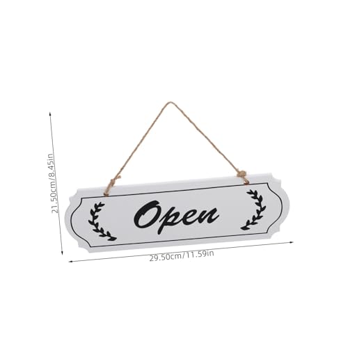 TEMPNAP Nordisches Holzschild Geschäftstürschild Doppelseitig Open Closed Schild für Cafés Boutiquen Hotels mit Juteseil zum Aufhängen Elegantes Ladendekor von TEMPNAP