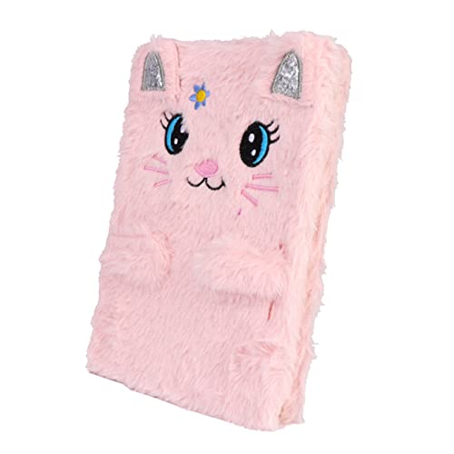 TEMPNAP Notizbuch Mädchen Pinke Katze Flauschiges Tagebuch für Kreative Schreibarbeiten für Schülerbedarf und Persönliche Notizen Robustes und Design für Tagebuch Reisejournal und Skizzen von TEMPNAP