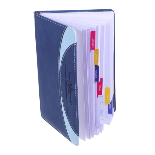 TEMPNAP PU Tagebuch mit Monatlichen Index Buchmarken Persönlicher Planer für Männer und Frauen für Notizen Meetings und Reisen Vielseitig Einsetzbar von TEMPNAP