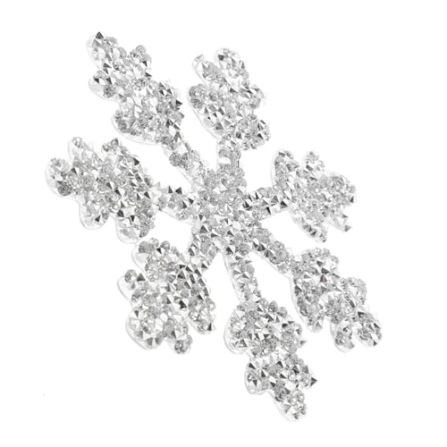 TEMPNAP Rhinestone Applikation Schneeflocken Design zum Aufbügeln Dekorative Strass Patches für DIY Kleidung Rucksäcke und Jeans Silber TEMPNAP Rhinestone Applikation Schneeflocken Design zum Aufbügeln Dekorative Strass Patches für DIY Kleidung Rucksäcke und Jeans Silber von TEMPNAP