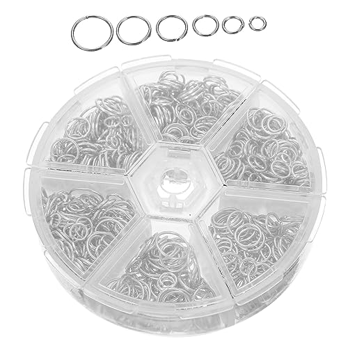 TEMPNAP Schmuck DIY Ringe Metall Sprungringe Zubehör für Armbänder und Ohrringe für Handgefertigte Schmuckstücke Kompakte Box für Unterwegs von TEMPNAP