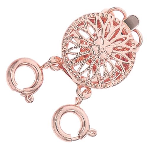 TEMPNAP Schmucktrenner für Mehrere Halsketten Mehrlagiger Kettenverschluss Installieren Praktischer Necklace Layered Clasp Stilvoller Schmuckverbinder in Roségold für Damen von TEMPNAP