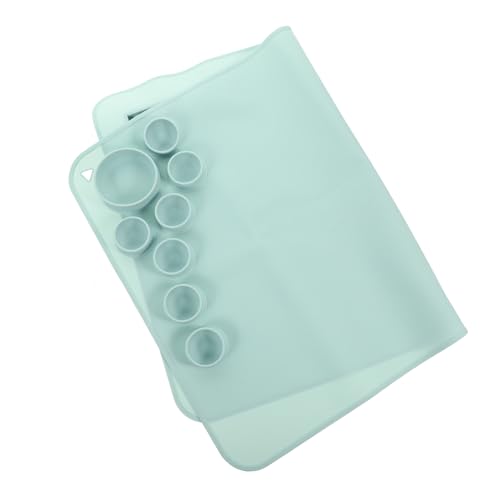 TEMPNAP Silikon Bastelmatte Rutschfest Flexibel für DIY Malen Resin Gießen Schreibtischunterlage für Bastler Leicht Faltbar Abwaschbar Schutz Tischmatte Platzset Blau von TEMPNAP