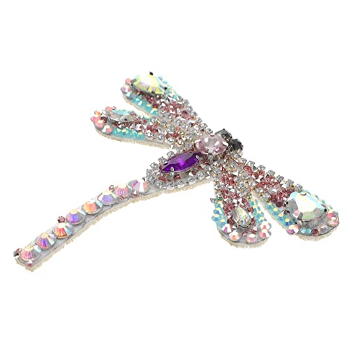 TEMPNAP Strassflecken Aufbügeln Dekorative Applikation Form Glitzer Dragonfly für Kleidung und Accessoires für Hochzeitskleider und DIY Projekte von TEMPNAP
