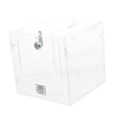 TEMPNAP Transparente Acryl Wahlurne mit Schloss Abschließbare Spenden und Vorschlagsbox Stabiler Leichter Sammelbehälter für Abstimmungen Lose Tipps für Fundraising und Veranstaltungen TEMPNAP Transparente Acryl Wahlurne mit Schloss Abschließbare Spenden und Vorschlagsbox Stabiler Leichter Sammelbehälter für Abstimmungen Lose Tipps für Fundraising und Veranstaltungen von TEMPNAP