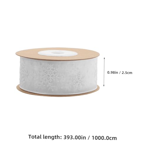 TEMPNAP Transparente Schneeflocken Geschenkband Weiches Polyesterband für Geschenkverpackung Haaraccessoires und DIY Deko Langlebiges Formstabiles Winter Dekoband TEMPNAP Transparente Schneeflocken Geschenkband Weiches Polyesterband für Geschenkverpackung Haaraccessoires und DIY Deko Langlebiges Formstabiles Winter Dekoband von TEMPNAP