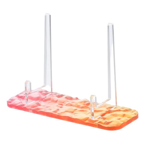 TEMPNAP Transparentes Aufbewahrungsregal Staffelei Medaillenvitrine Tellerhalter Zum Präsentieren Kleiner Ausstellungsstand Emaille-pin-anzeige Anstecker-displayständer Pinnwand Acryl Rosa von TEMPNAP