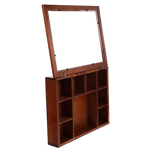 TEMPNAP Vintage Holz Schmuckschatulle mit Deckel Fächer Dekorative Aufbewahrung für Schmuck Platzsparend für Schlafzimmer Badezimmer TEMPNAP Vintage Holz Schmuckschatulle mit Deckel Fächer Dekorative Aufbewahrung für Schmuck Platzsparend für Schlafzimmer Badezimmer von TEMPNAP
