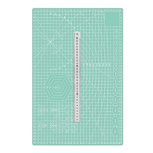 TEN-HIGH A3 Selbstheilende Schneidematte,Hellgrün 2mm dick,Bastelunterlage 45cm x 30cm,mit Stahllineal TEN-HIGH A3 Selbstheilende Schneidematte,Hellgrün 2mm dick,Bastelunterlage 45cm x 30cm,mit Stahllineal von TEN-HIGH