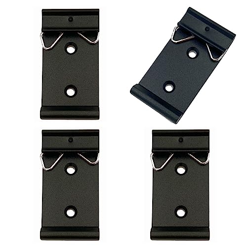 4 Stück 35 mm DIN-Schienen-feste Klemme, universelle DIN-Schienen-Halterung, Schnapp-in-DIN-Schienen-Montagehalterung, Aluminiumlegierung, Halbleiterrelaisclip für Relaismontage (1,08 Breite) von TENBOR