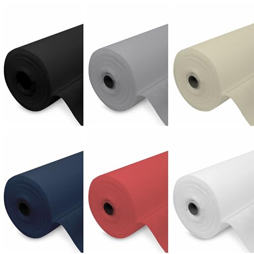 TNT Vliesstoff pro laufendem Meter 70 gr/m2, TNT Schwarz und andere Farben, TNT Stoff für Maßgeschneiderte Tischdecken. Unkrautschutzfolie, TNT für Masken oder Foto-Set (Hellgrau) von TENDEEVOLUTION