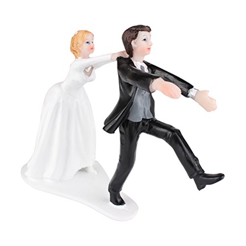 Elegante Braut- und Bräutigam-Kuchenfigur Hochzeitsdekoration Figur Geschenk von TENDYCOCO