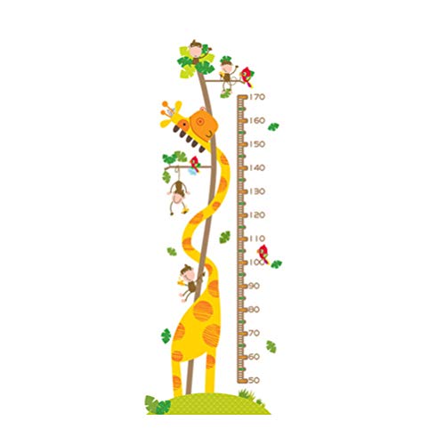 TENDYCOCO Baby Messlatte Giraffe Affe Design Höhenmessung Wandtattoo selbstklebend Growth Wand Lineal für Zuhause Schlafzimmer Wohnzimmer Kindergarten von TENDYCOCO