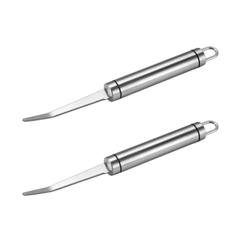 2 Pack Zestenreißer,Grapefruit Löffel,Orangenschäler,Stainless Steel Curved Serrated Grapefruit Knife,Serrated Fruit Knife,Grapefruit Knife,Serrated Kitchen Knife,for Citrus Fruits 2 Pack Zestenreißer,Grapefruit Löffel,Orangenschäler,Stainless Steel Curved Serrated Grapefruit Knife,Serrated Fruit Knife,Grapefruit Knife,Serrated Kitchen Knife,for Citrus Fruits von TENGEE