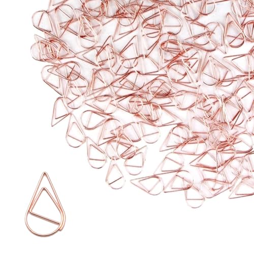 200 Stück Büroklammer,Wassertropfen Form Papierklammern,Roségold Kleine Büroklammern,Wiederverwendbar Papierklammern Wassertropfen Tropfenform Metall,für Schule und Büro,Buch,Memo,Papier,Poster,Foto. 200 Stück Büroklammer,Wassertropfen Form Papierklammern,Roségold Kleine Büroklammern,Wiederverwendbar Papierklammern Wassertropfen Tropfenform Metall,für Schule und Büro,Buch,Memo,Papier,Poster,Foto. von TENGEE