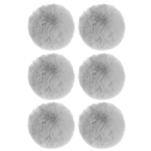 6 Stück Graue Pompons,7cm Waschbar Pompons,Weicher Und Bequemer Bommel für MüTze,pompons Aus Kunstfell,für Diy Haarnadeln,Ohrringe,Halsketten,Schuhe,Tasche ZubehöR,Hochzeitsaccessoires. 6 Stück Graue Pompons,7cm Waschbar Pompons,Weicher Und Bequemer Bommel für MüTze,pompons Aus Kunstfell,für Diy Haarnadeln,Ohrringe,Halsketten,Schuhe,Tasche ZubehöR,Hochzeitsaccessoires. von TENGEE