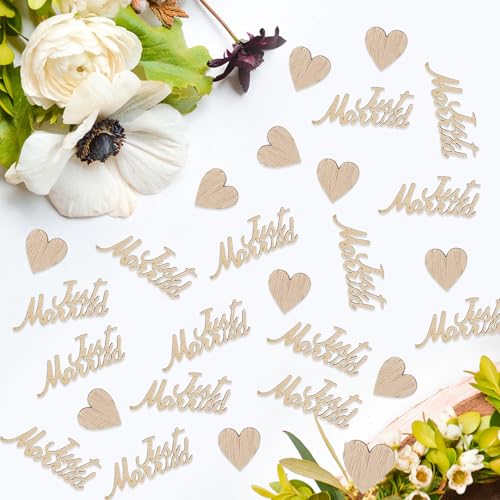TENGEE Holz Tischdeko Set, 60 Stück, Hochzeit, Taufe, Rustikal, Liebe TENGEE Holz Tischdeko Set, 60 Stück, Hochzeit, Taufe, Rustikal, Liebe von TENGEE