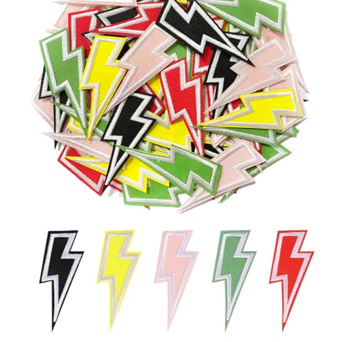 75 Stück Blitz Aufbügler,Polyester Blitz Aufbügler,Persönlichkeit und Mode Gestickte Aufnäher in Form eines Blitzes,Geeignet für Heimwerken selbstgemachte Kleidung,Hüte, Jeans,Taschen,Schuhe. 75 Stück Blitz Aufbügler,Polyester Blitz Aufbügler,Persönlichkeit und Mode Gestickte Aufnäher in Form eines Blitzes,Geeignet für Heimwerken selbstgemachte Kleidung,Hüte, Jeans,Taschen,Schuhe. von TENGEE