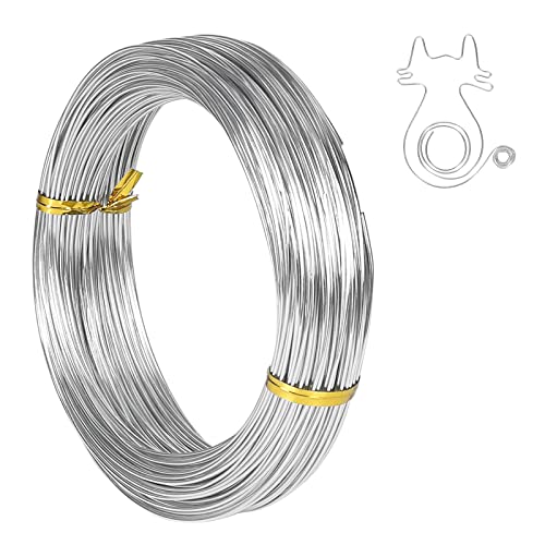 Tenn Well Basteldrah 1mm, 51M Draht Biegsamer Aluminiumdraht zum Basteln Schmuckherstellung Bindedraht Modellierdraht DIY-Skulpturen, Bonsai-Bäume (Silber) Tenn Well Basteldrah 1mm, 51M Draht Biegsamer Aluminiumdraht zum Basteln Schmuckherstellung Bindedraht Modellierdraht DIY-Skulpturen, Bonsai-Bäume (Silber) von Tenn Well