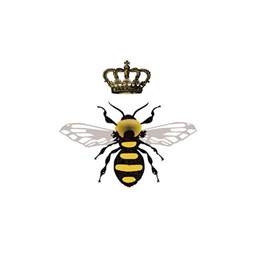 Bienenkönigin zum Aufbügeln auf Siebdruck, maschinenwaschbar, Motiv Royal Bee Bienenkönigin zum Aufbügeln auf Siebdruck, maschinenwaschbar, Motiv Royal Bee von TENNER.LONDON